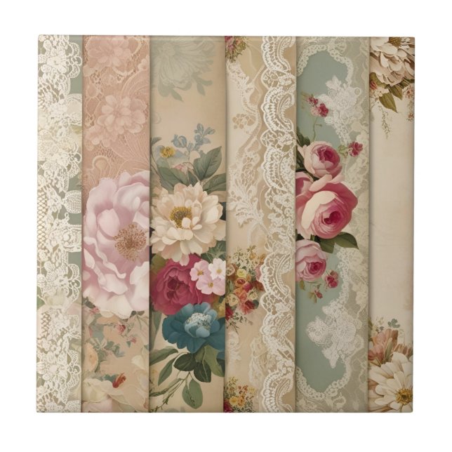 Streifen Vintag Fliese (Vorderseite)