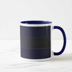 Streifen-Wand im Marine-Blau Tasse