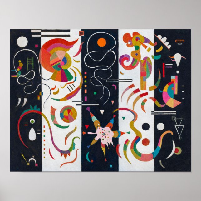 Streifen, Wassily Kandinsky Poster (Vorne)
