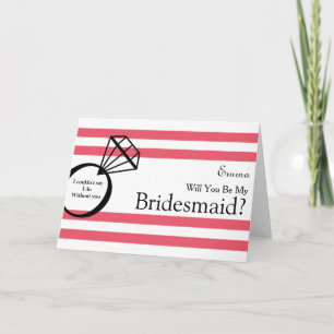 Streifen werden Sie meine Bridesmaid Einladung