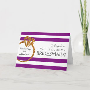 Streifen werden Sie meine Bridesmaid-Einladungskar Einladung