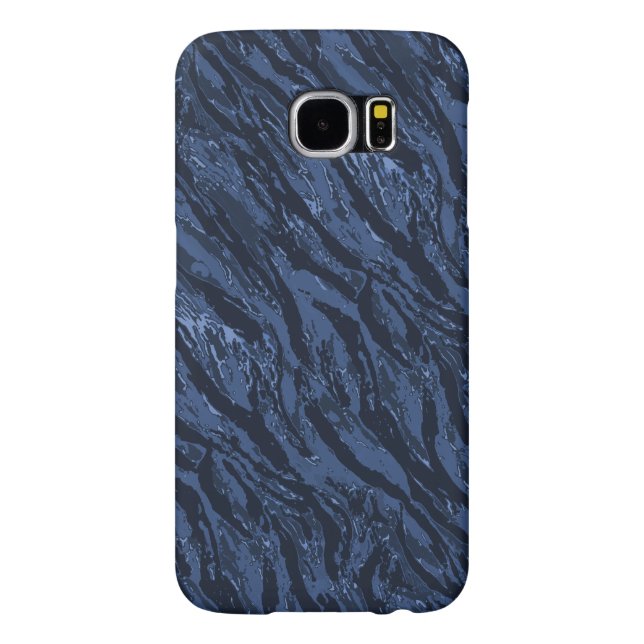 Streifenblaue Camouflage Case-Mate iPhone Hülle (Rückseite)