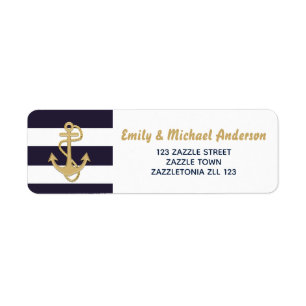 Streifencodierung Nautic Address Labels Anchor Nav