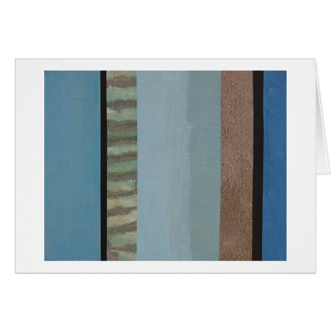 Streifencollage vieler Blues (Vorderseite (Horizontal))