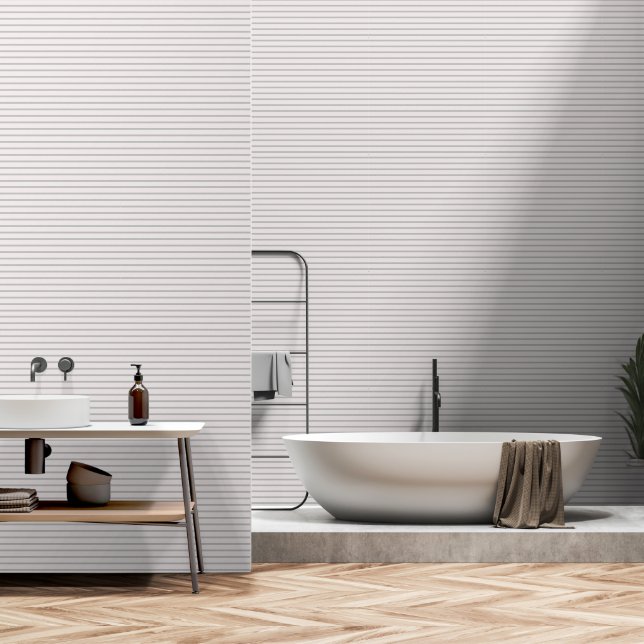 Streifencreme Tapete (Badezimmer)