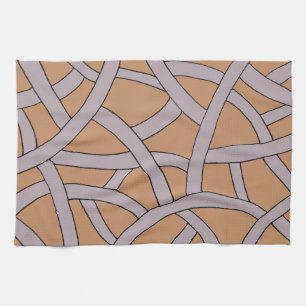 Streifendesign Braun Lila Handtuch