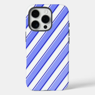 Streifendesign in Blau und Weiß iPhone 16 Pro Hülle