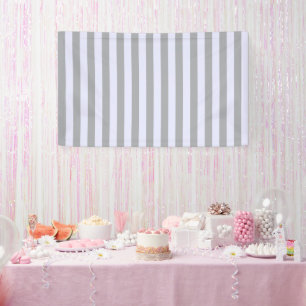 Streifendesign in Grau und Lavendel Banner
