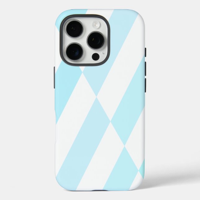 Streifendesign in hellblau und weiß Case-Mate iPhone hülle (Rückseite)