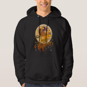 Streifenhörnchen Fahrt Hexe Schrotflinte Mond Vint Hoodie