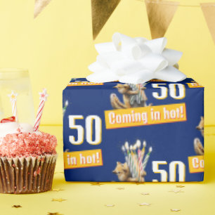 Streifenhörnchen-Geburtstagskerzen Geschenkpapier