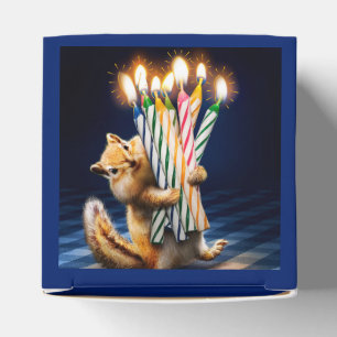 Streifenhörnchen-Geburtstagskerzen Geschenkschachtel