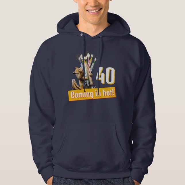 Streifenhörnchen-Geburtstagskerzen Hoodie (Vorderseite)