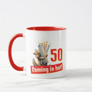 Streifenhörnchen-Geburtstagskerzen Tasse