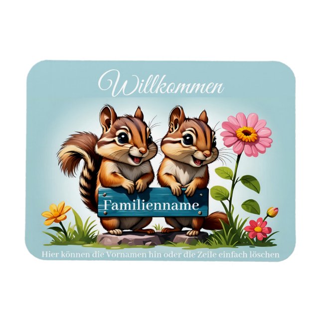 Streifenhörnchen informieren magnet (Horizontal)