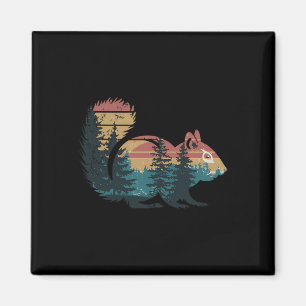 Streifenhörnchen Jagd Wandern Outdoor Camping Wald Magnet