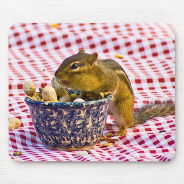 Streifenhörnchen Picknick Mousepad (Vorne)