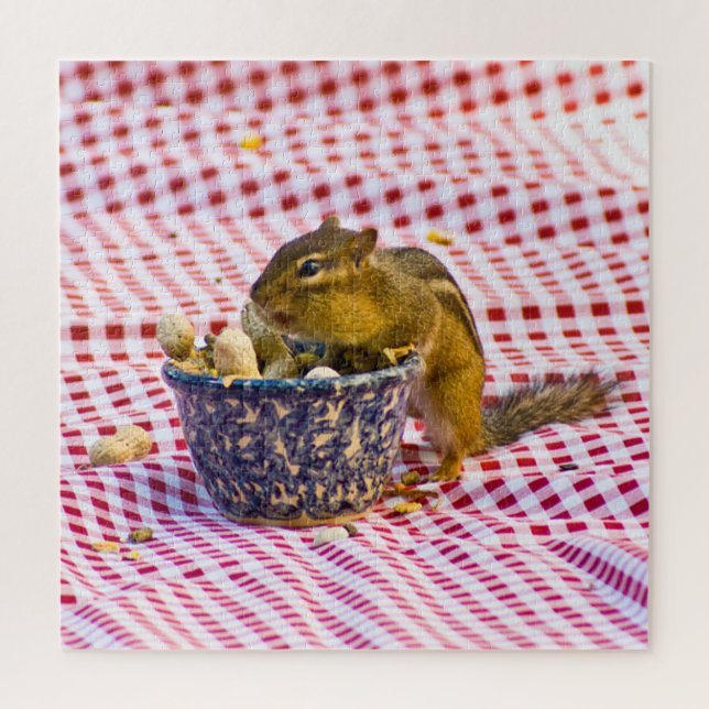 Streifenhörnchen Picknick Puzzle (Vertikal)