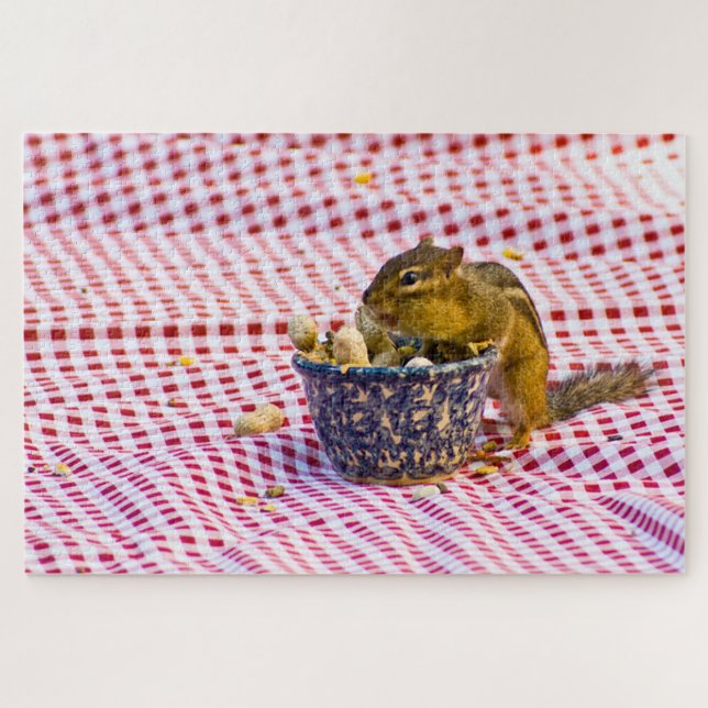 Streifenhörnchen Picknick Puzzle (Horizontal)