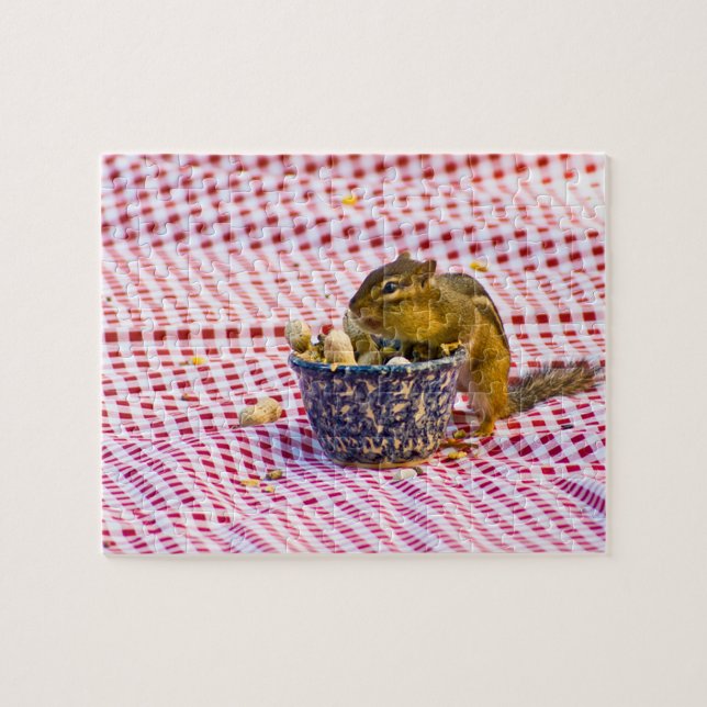 Streifenhörnchen Picknick Puzzle (Horizontal)