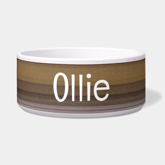Streifenmanschette mit OLLIE-Text Napf (Vorderseite)