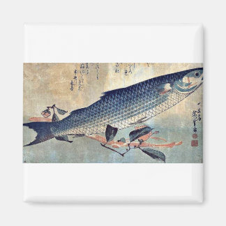 Streifenmullet Bora von Ando, Hiroshige Ukiyoe Magnet