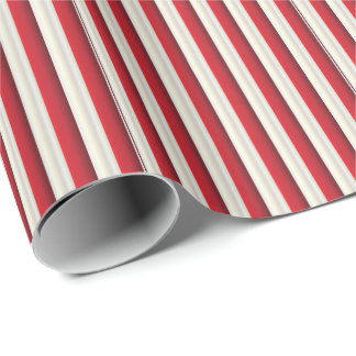Streifenmuster aus Rot und Weiß Geschenkpapier