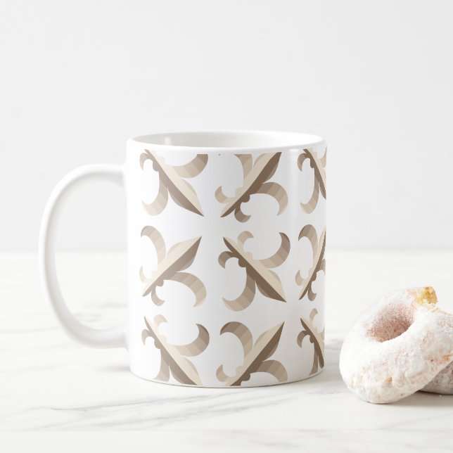 Streifenmuster der Lilie Kaffeetasse (Mit Donut)