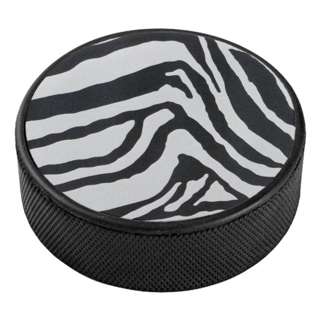 Streifenmuster des Zebras Eishockey Puck (3/4)