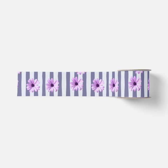Streifenmuster mit lila Molsen Ripsband (Vorderseite)