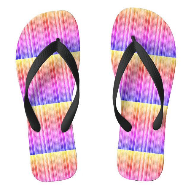 Streifenmuster regenbogenfarben flip flops (Fußbett)