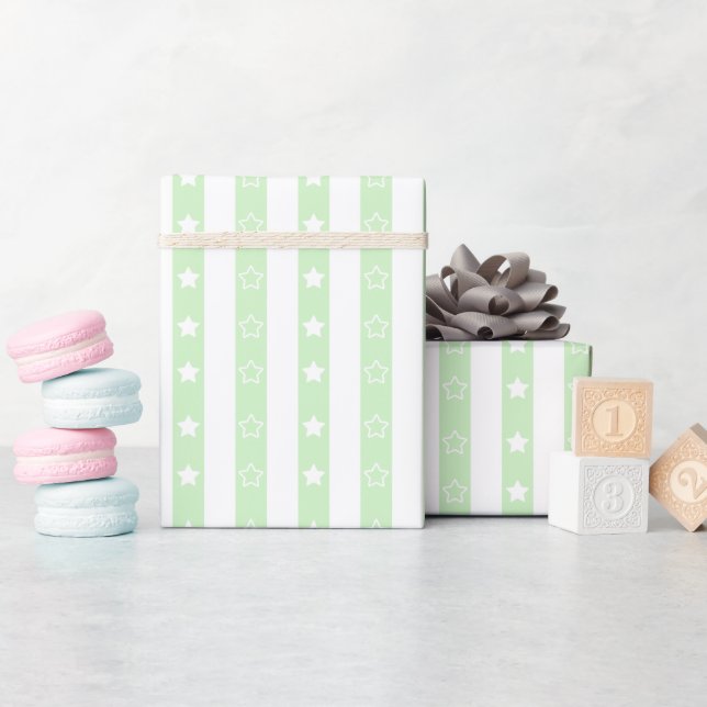 Streifenmuster-Schriftzeichen Geschenkpapier (Babyparty)