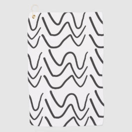 Streifenmuster Schwarz/Weiß Golfhandtuch