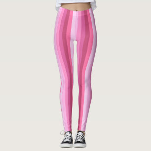 Streifenmuster Vertikal rosa Leggings