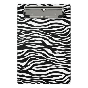 Streifenmuster Zebra schwarz & weiß + Ihre Ideen Mini Klemmbrett