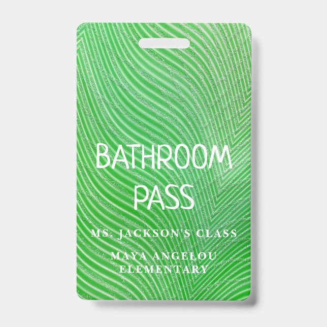 Streifenmuster zurück zum Schulbadeausgang Ausweis (Vorderseite)