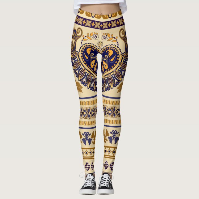 Streifenpapier Leggings (Vorderseite)