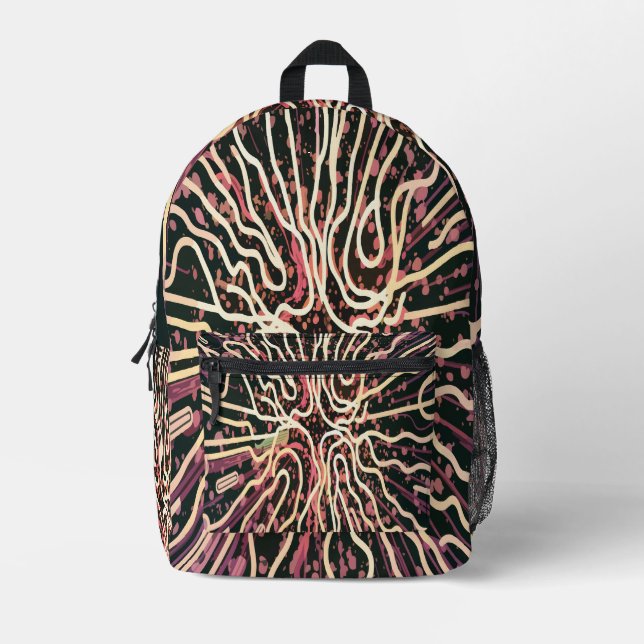 Streifenstruktur Bedruckter Rucksack (Vorderseite)