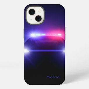 Streifenwagen Polizei Voll Lichter Blinken iPhone 13 Hülle