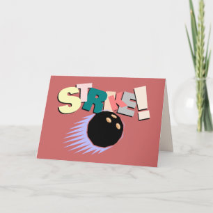 Streik! Bowling oder Glückwünsche Karte