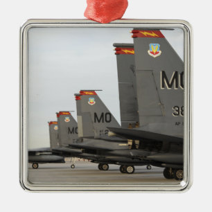 Streik Eagles der US-Luftwaffe-F-15E Silbernes Ornament