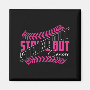 Streik gegen Brustkrebs Baseball Softball Magnet