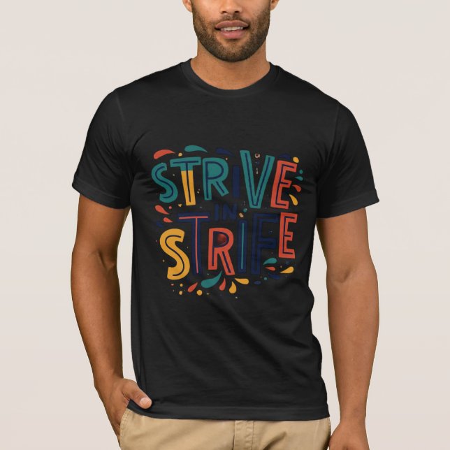 "Streit in Streit" - dunkler T - Shirt (Vorderseite)