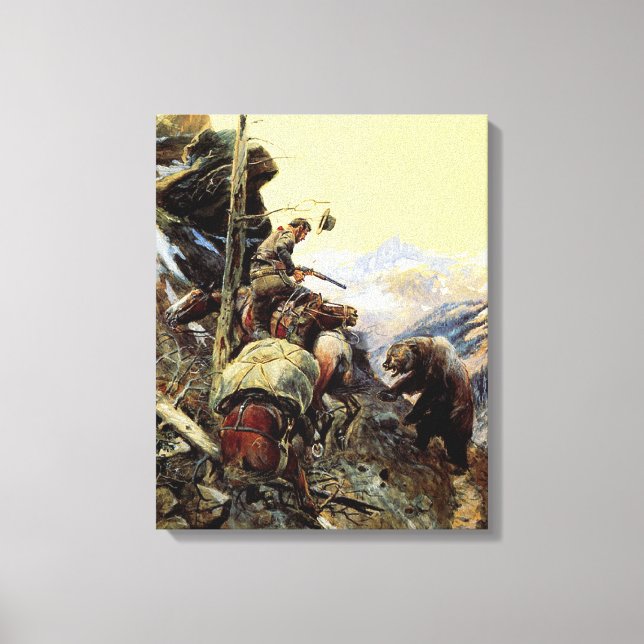 Streit von Charles M. Russell Leinwanddruck (Vorderseite)
