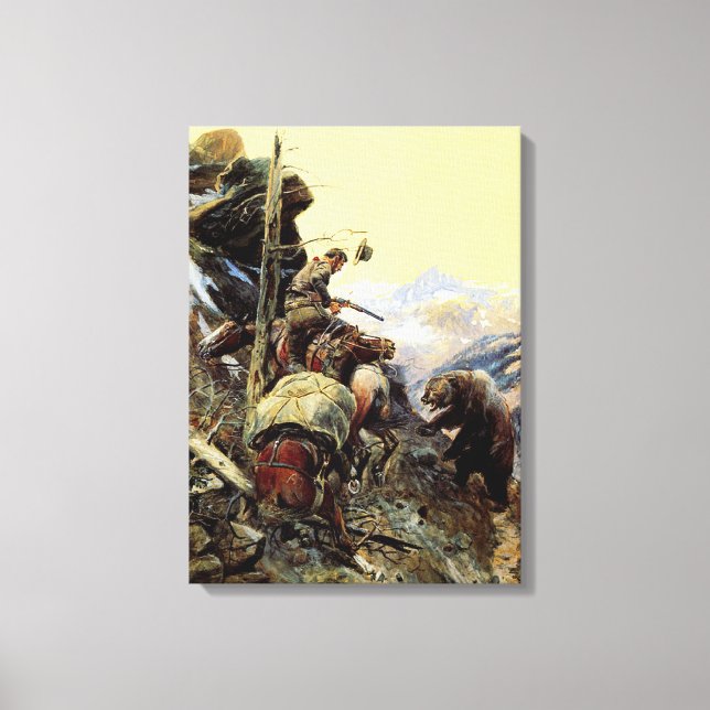 Streit von Charles M. Russell Leinwanddruck (Vorderseite)