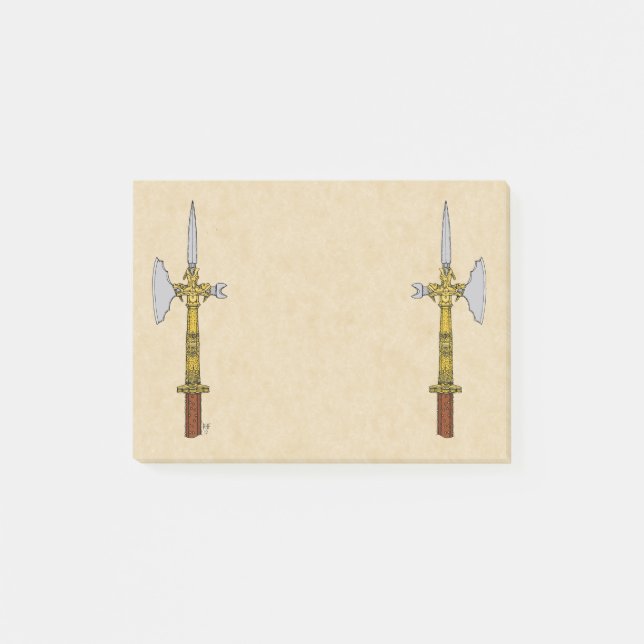 Streitaxt von Eduard IV. Post-it Klebezettel (Vorderseite)