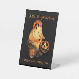 streitbarer Funny Ghost-Spaß Sockelschild