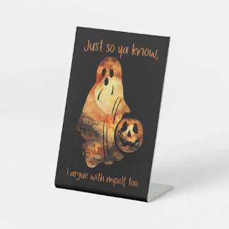 streitbarer Funny Ghost-Spaß Sockelschild