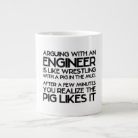Streiten mit Ingenieur-lustige Geschenkidee Tasse
