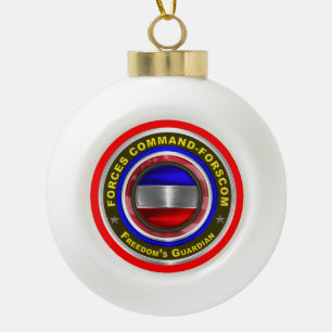 Streitkräfte Kommando-FORSCOM-Sake Keramik Kugel-Ornament
